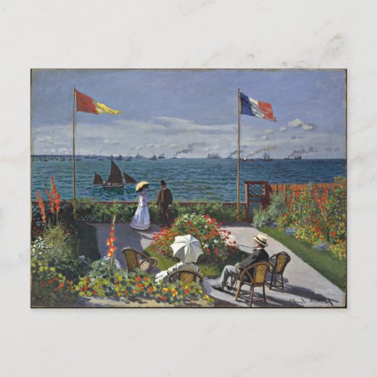Monet - Terrace bij Sainte Adresse Briefkaart (Voorkant)