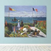 Monet - Terrace bij Sainte Adresse Canvas Afdruk (Insitu (Houten vloer))