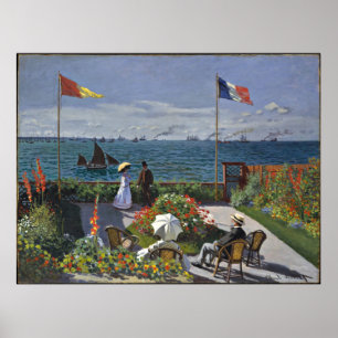 Monet - Terrace bij Sainte Adresse Poster