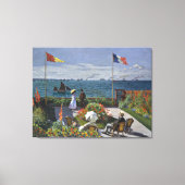 Monet - Terras bij Sainte Adresse Canvas Afdruk (Voorkant)