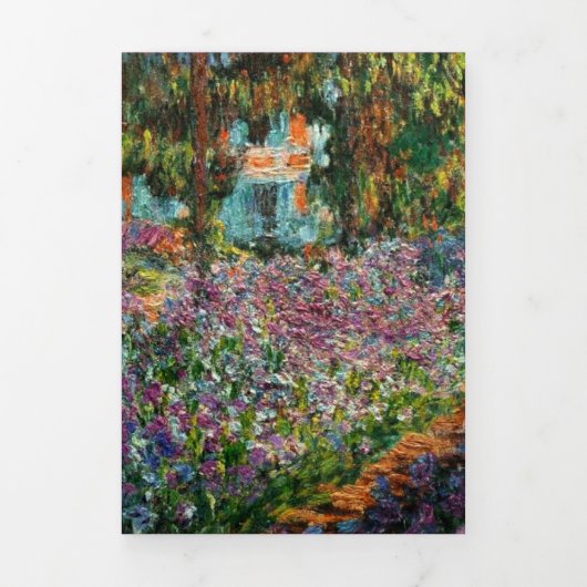 Monet The Artist's Garden in Giverny Drieluik Uitnodiging (Cover)