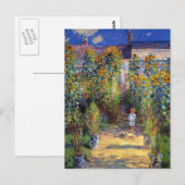 Monet, The Artist's Garden in Vetheuil Briefkaart (Voorkant / Achterkant)