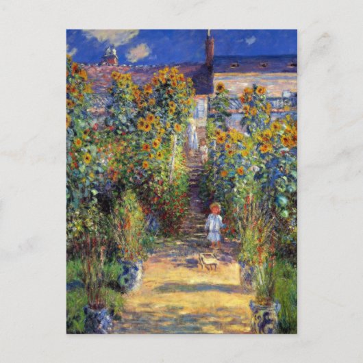 Monet, The Artist's Garden in Vetheuil Briefkaart (Voorkant)