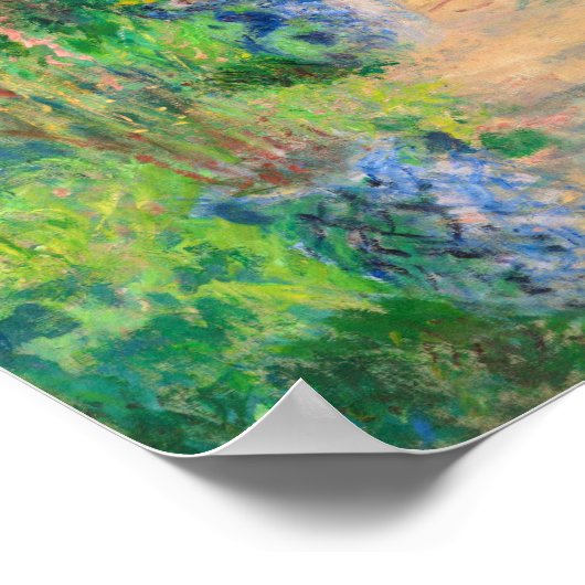 Monet The Artists Garden in Vétheuil Poster (Hoek)