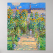 Monet The Artists Garden in Vétheuil Poster (Voorkant)