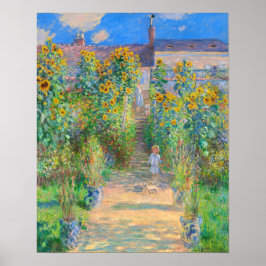 Monet The Artists Garden in Vétheuil Poster
