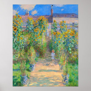 Monet The Artists Garden in Vétheuil Poster
