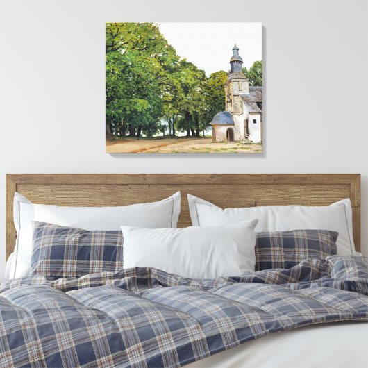 Monet - The Chapel Notre-Dame artwork, Canvas Afdruk (Insitu (Slaapkamer))