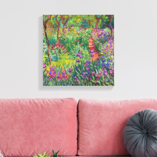 Monet "The Iris Garden at Giverny" Canvas Afdruk (Insitu (Woonkamer))