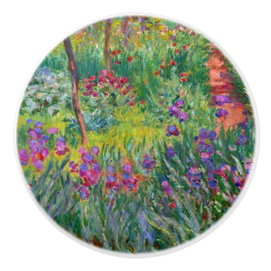 Monet "The Iris Garden at Giverny" Keramische Knop (Voorkant)