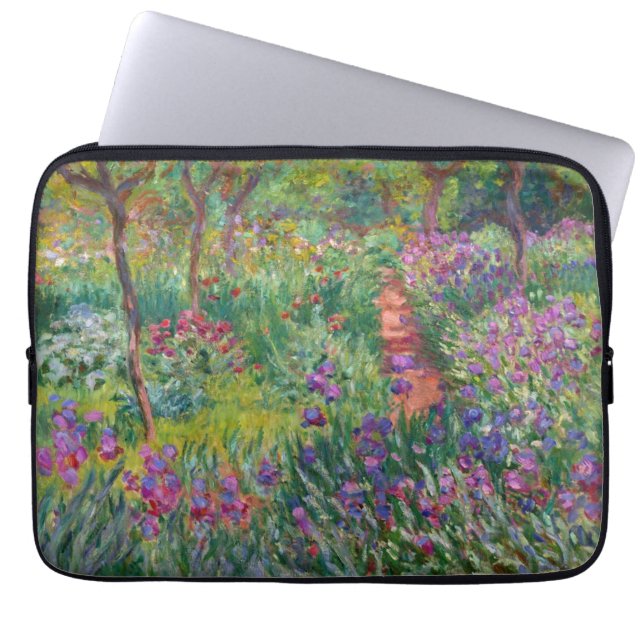 Monet "The Iris Garden at Giverny" Laptop Sleeve (Voorkant)