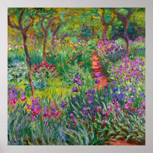 Monet “The Iris Garden at Giverny” Poster (Voorkant)