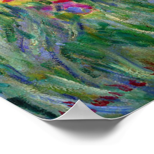 Monet "The Iris Garden at Giverny" Poster (Hoek)