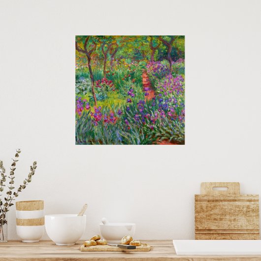 Monet "The Iris Garden at Giverny" Poster (Keuken)