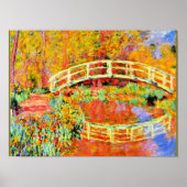 Monet - The Japanese Bridge at Giverny Poster (Voorkant)
