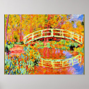 Monet - The Japanese Bridge at Giverny Poster