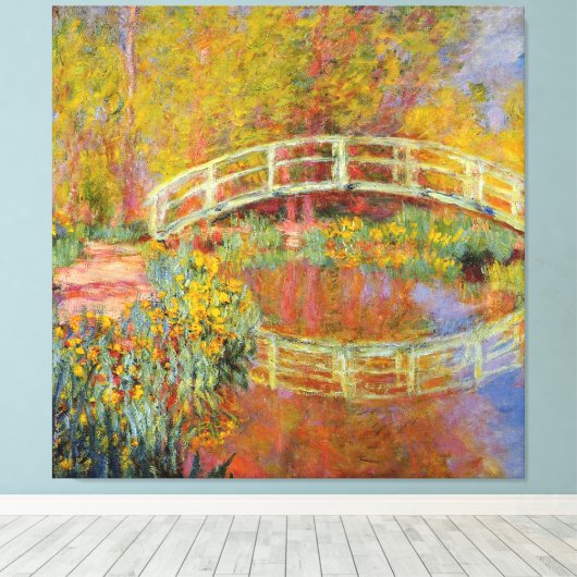 Monet - The Japans Bridge, 1896, Canvas Afdruk (Insitu (Houten vloer))