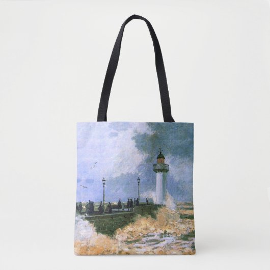 Monet - The Jetty at Le Havre Tote Bag (Voorkant)