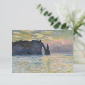 Monet - The Manneport, Cliff at Etretat, Sunset Bedankkaart (Staand voorkant)