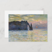 Monet - The Manneport, Cliff at Etretat, Sunset Bedankkaart (Voorkant / Achterkant)