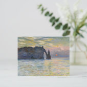 Monet - The Manneport, Cliff at Etretat, Sunset Briefkaart (Staand voorkant)