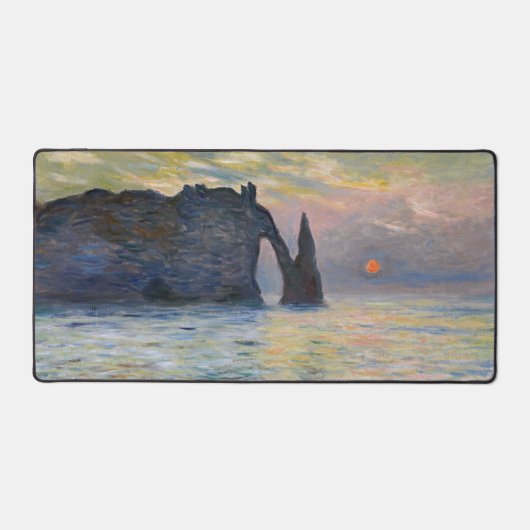 Monet - The Manneport, Cliff at Etretat, Sunset Bureaumat (Voorkant)
