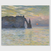 Monet - The Manneport, Cliff at Etretat, Sunset Cadeaupapier (Vlak)