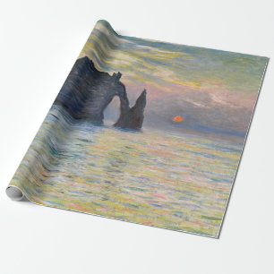 Monet - The Manneport, Cliff at Etretat, Sunset Cadeaupapier