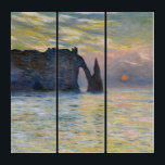 Monet - The Manneport, Cliff at Etretat, Sunset Drieluik<br><div class="desc">The Manneport,  Cliff at Etretat,  Sunset / Etretat,  soleil couchant - Claude Monet in 1883</div>