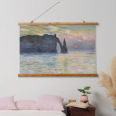 Monet - The Manneport, Cliff at Etretat, Sunset Hangend Wandkleed (Slaapkamer)