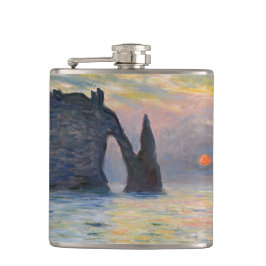 Monet - The Manneport, Cliff at Etretat, Sunset Heupfles