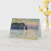 Monet - The Manneport, Cliff at Etretat, Sunset Kaart (Gele Bloem)