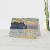 Monet - The Manneport, Cliff at Etretat, Sunset Kaart (Voorkant)