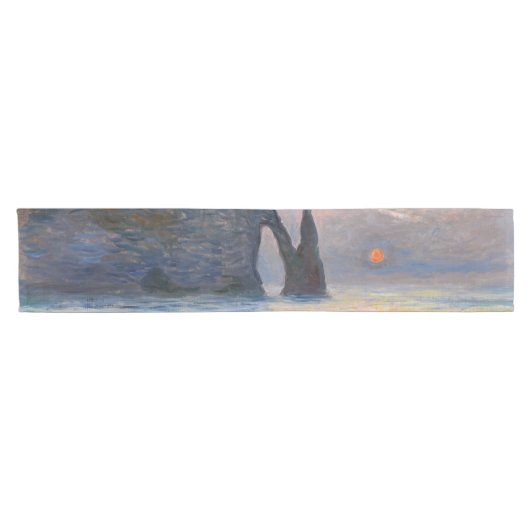 Monet - The Manneport, Cliff at Etretat, Sunset Korte Tafelloper (Horizontaal)
