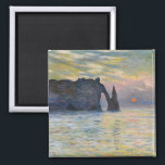 Monet - The Manneport, Cliff at Etretat, Sunset Magneet<br><div class="desc">The Manneport,  Cliff at Etretat,  Sunset / Etretat,  soleil couchant - Claude Monet in 1883</div>