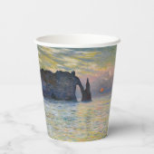 Monet - The Manneport, Cliff at Etretat, Sunset Papieren Bekers (Achterkant)