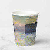 Monet - The Manneport, Cliff at Etretat, Sunset Papieren Bekers (Rechts)