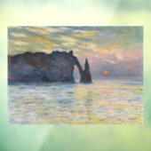 Monet - The Manneport, Cliff at Etretat, Sunset Raamsticker (Vel 3)