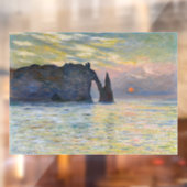 Monet - The Manneport, Cliff at Etretat, Sunset Raamsticker (Vel 2)