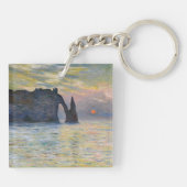 Monet - The Manneport, Cliff at Etretat, Sunset Sleutelhanger (Achterkant)