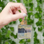 Monet - The Manneport, Cliff at Etretat, Sunset Sleutelhanger (Hand)