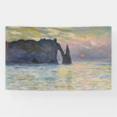 Monet - The Manneport, Cliff at Etretat, Sunset Spandoek (Horizontaal)