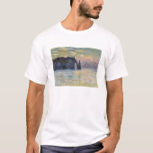 Monet - The Manneport, Cliff at Etretat, Sunset T-shirt (Voorkant)