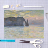 Monet - The Manneport, Cliff at Etretat, Sunset Tissuepapier (Craft)