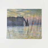 Monet - The Manneport, Cliff at Etretat, Sunset Wandkleed (Voorkant (horizontaal))