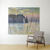 Monet - The Manneport, Cliff at Etretat, Sunset Wandkleed (In Situ (horizontaal))