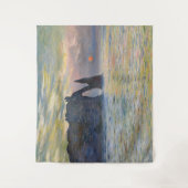Monet - The Manneport, Cliff at Etretat, Sunset Wandkleed (Voorkant)