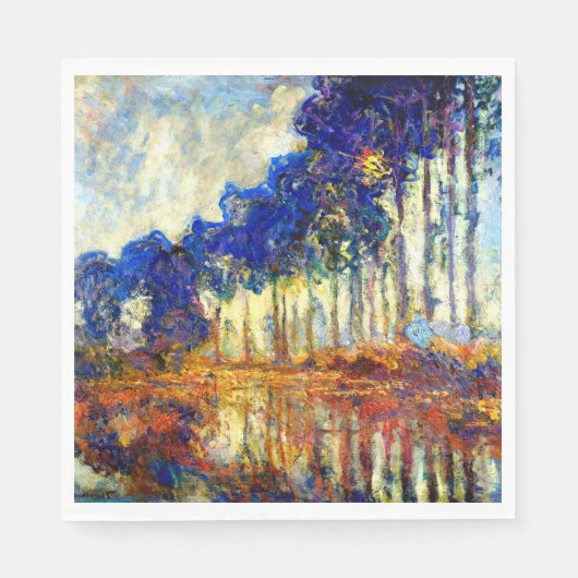 Monet - The Poplars in Autumn , Servet (Voorkant)