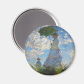 Monet The Promenade Woman met een Parasol Magnet (Voorkant / Achterkant)