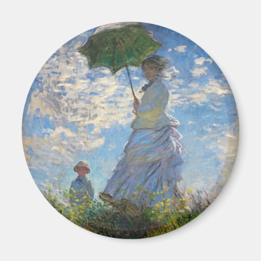 Monet The Promenade Woman met een Parasol Magnet (Voorkant)